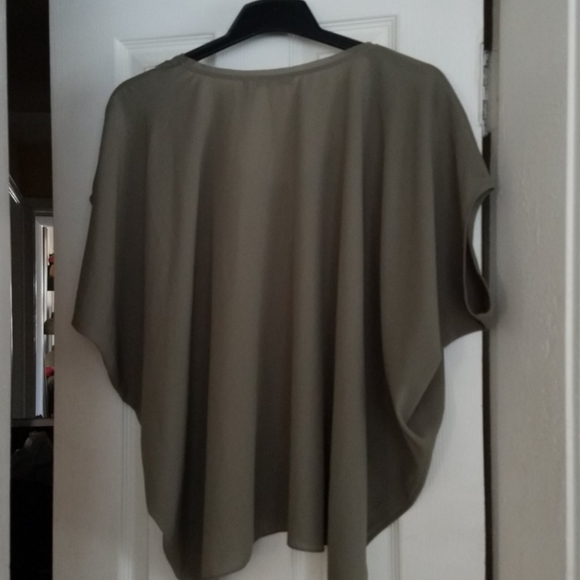 HELMUT LANG Green Oversized Asymetrical Dolman Blouse Sz M - Picture 4 of 6